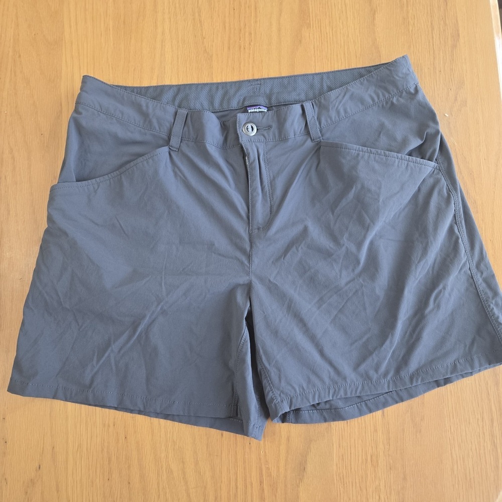 Patagonia Shorts Women 12 Gray EUC 5" Inseam Preppy Gorpcore Trail Hiking